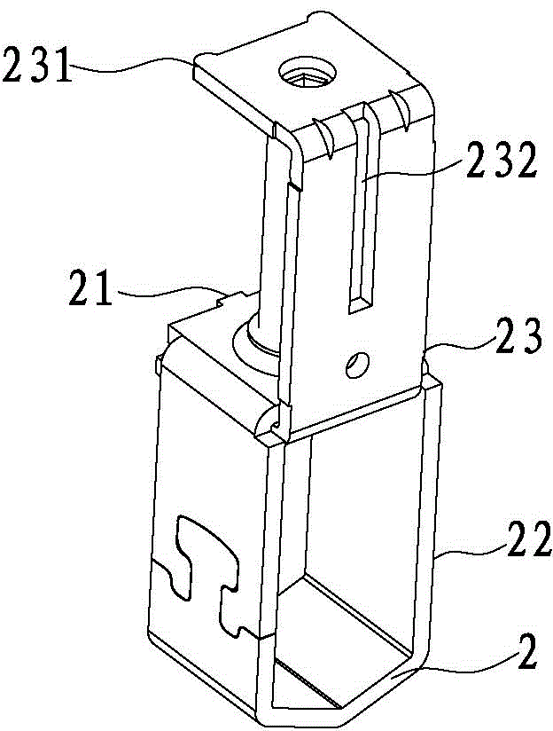 Contactor wire terminal component structure