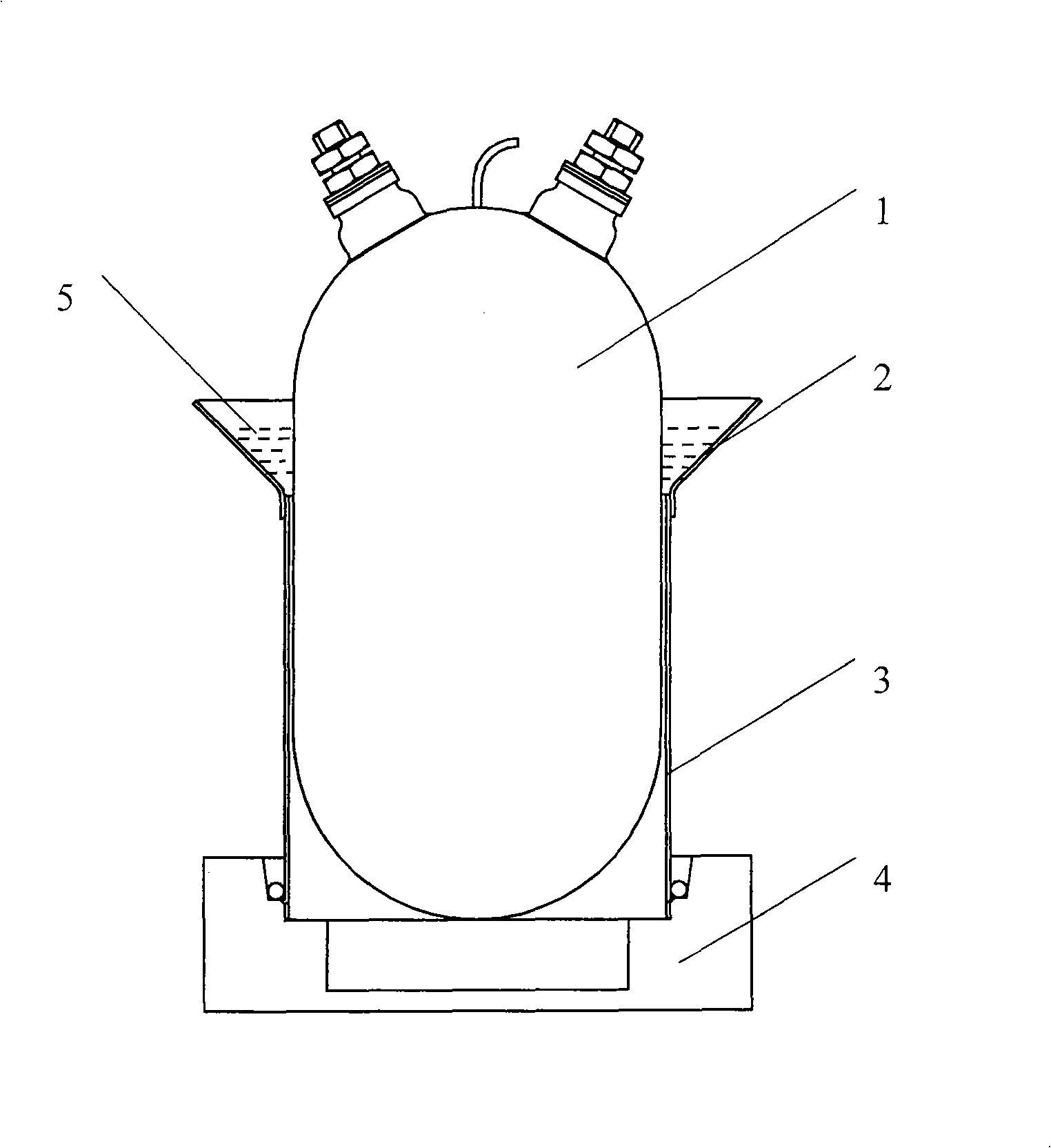 Glue potting method of hydrogen-nickel storage battery of air vehicle