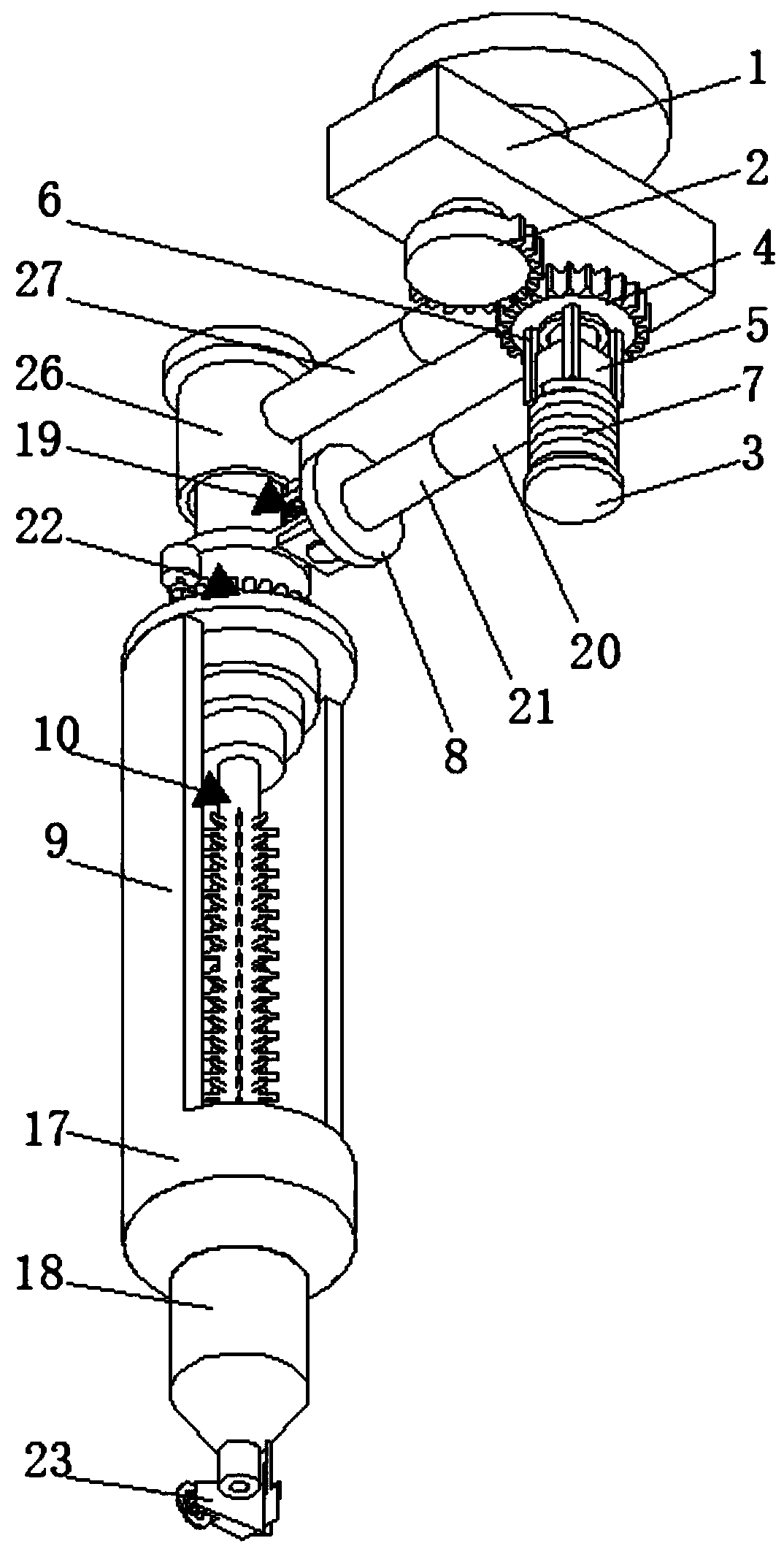 Device for trimming branches and leaves of garden plants