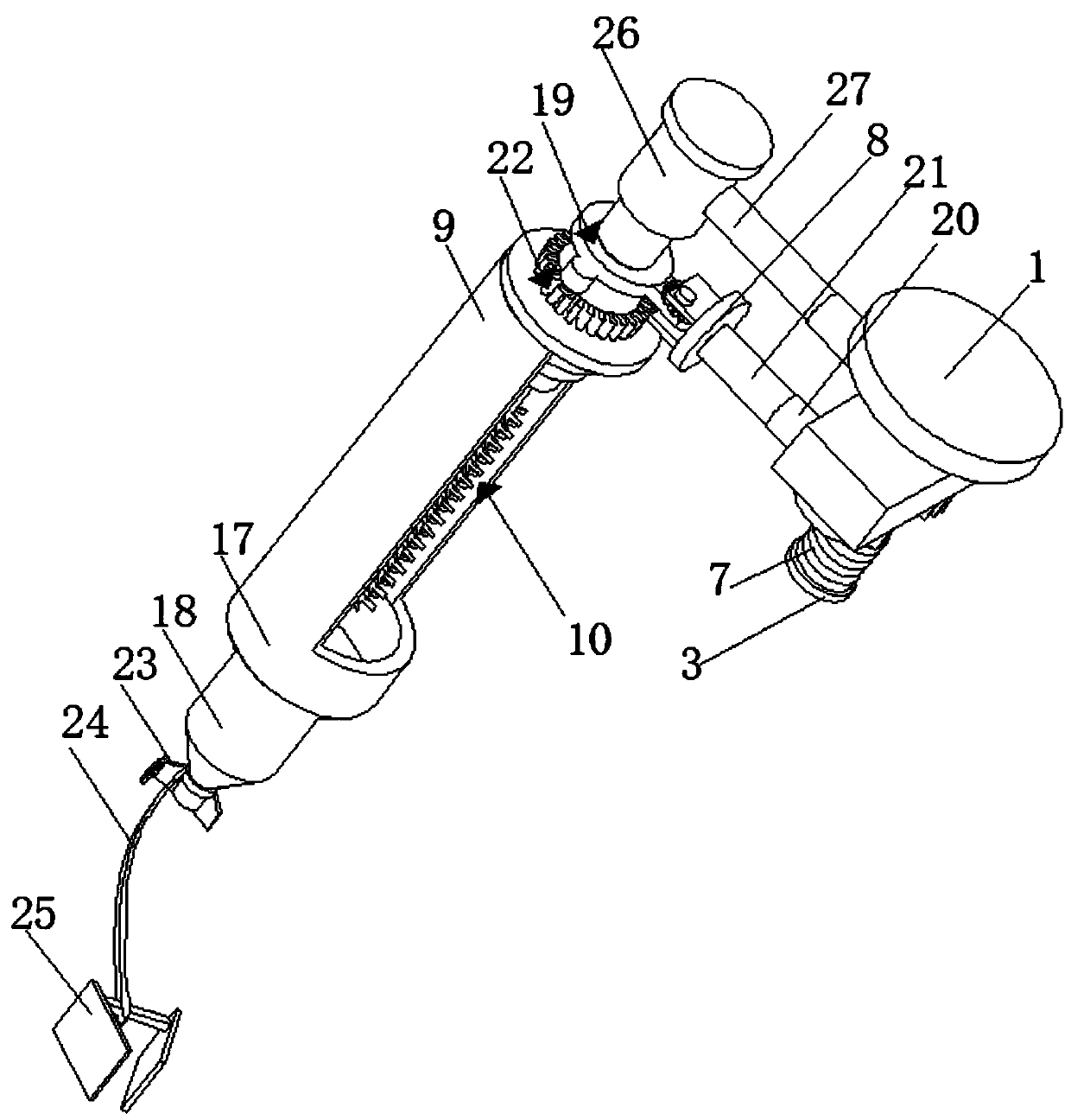 Device for trimming branches and leaves of garden plants