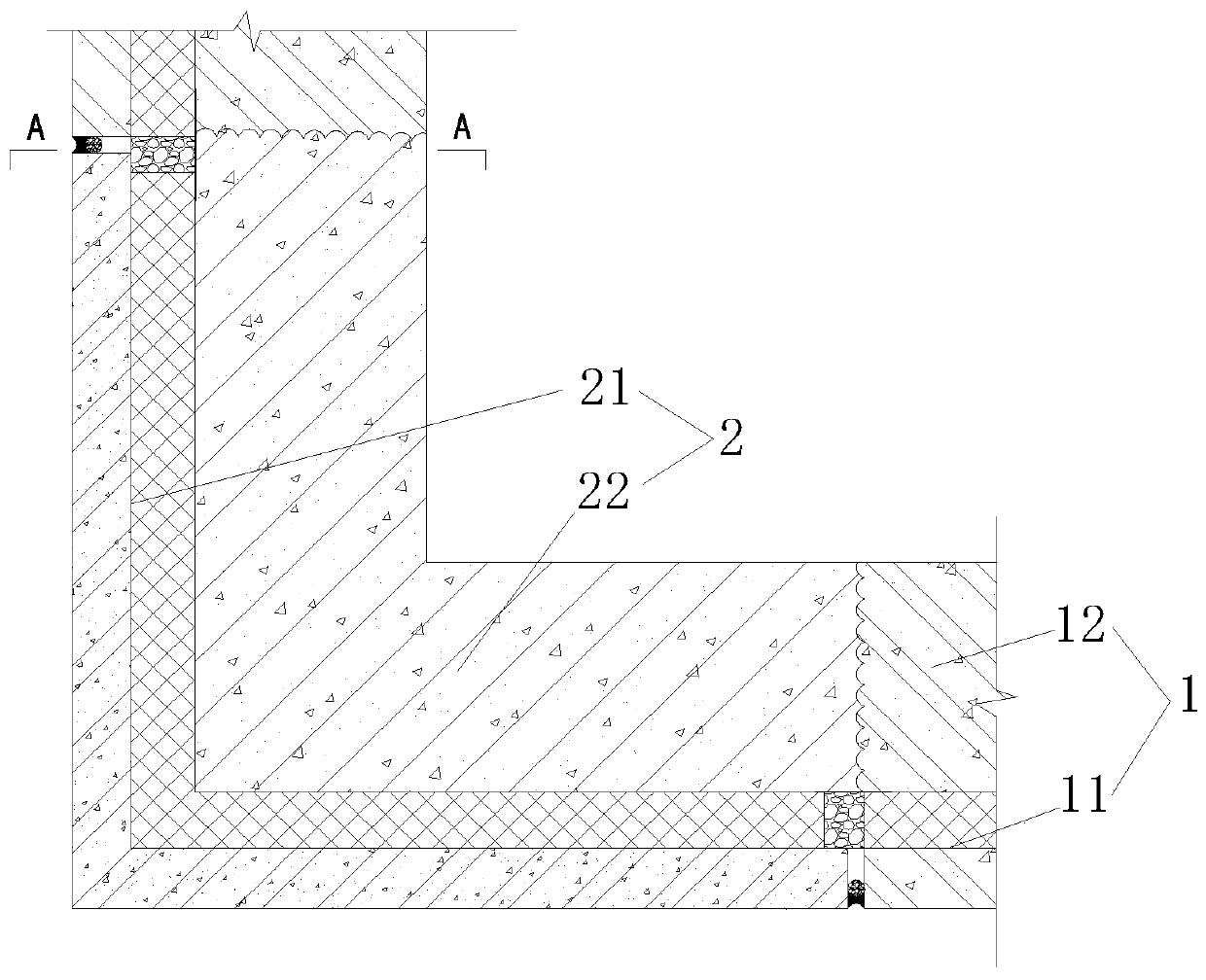 Assembly type prefabricated sandwich thermal-insulation outer wall vertical abutted seam waterproof structure and implementation method