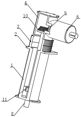 Mechanical power angle transmission device with adjustable output angle