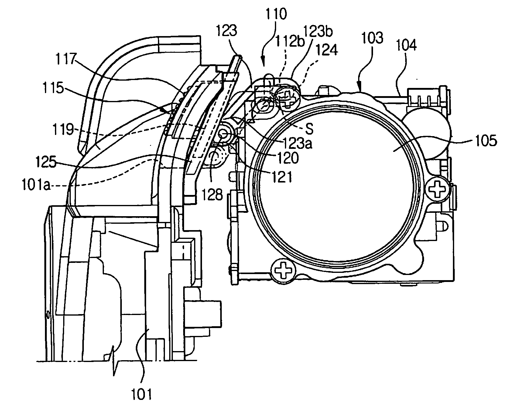 Optical low pass filter switching apparatus of digital camcorder