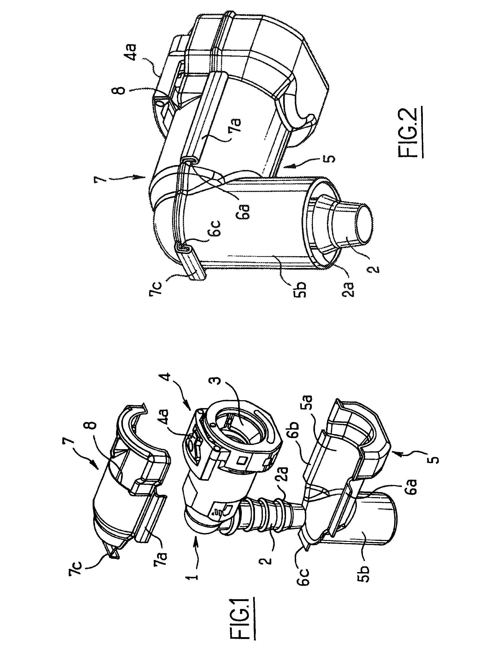 Coupling device for a motor vehicle fluid circuit