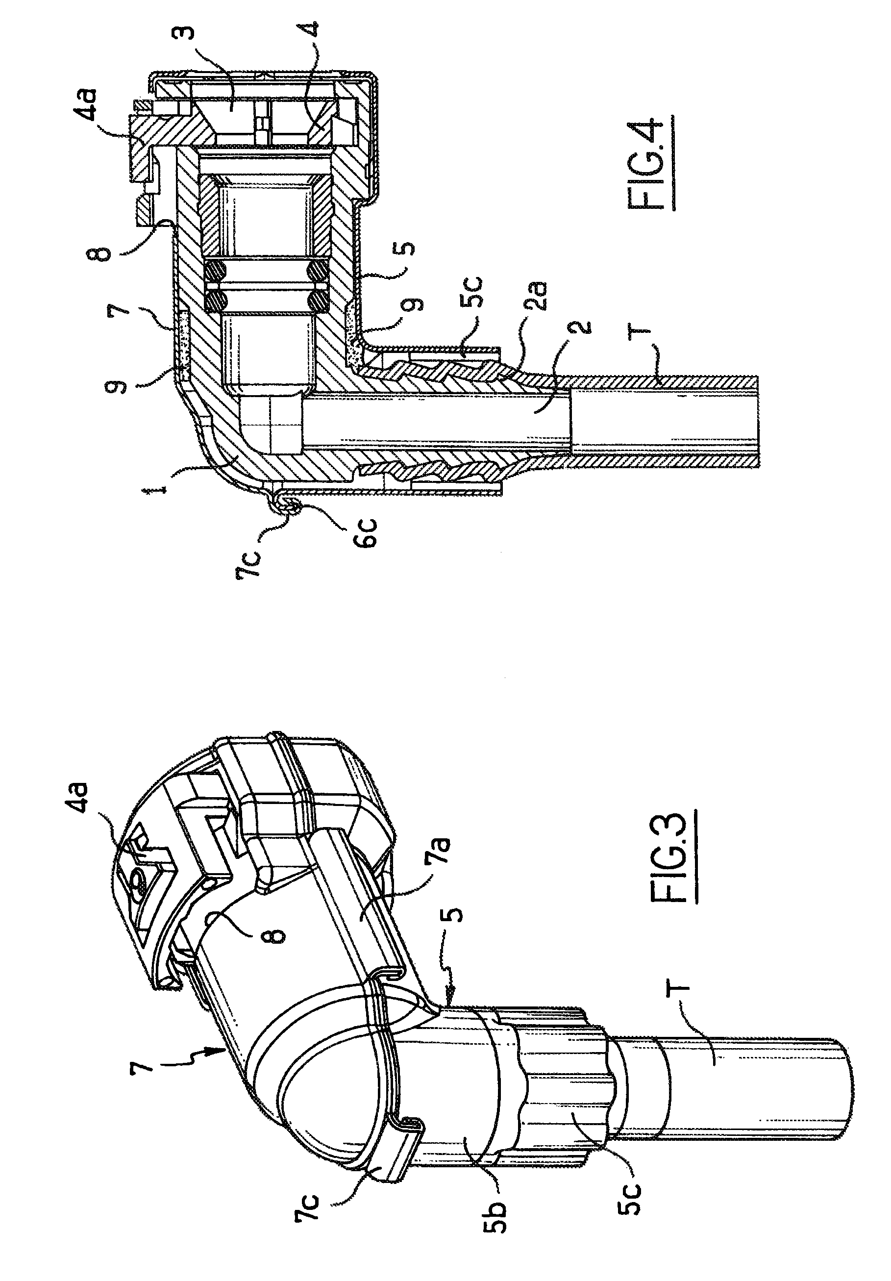 Coupling device for a motor vehicle fluid circuit