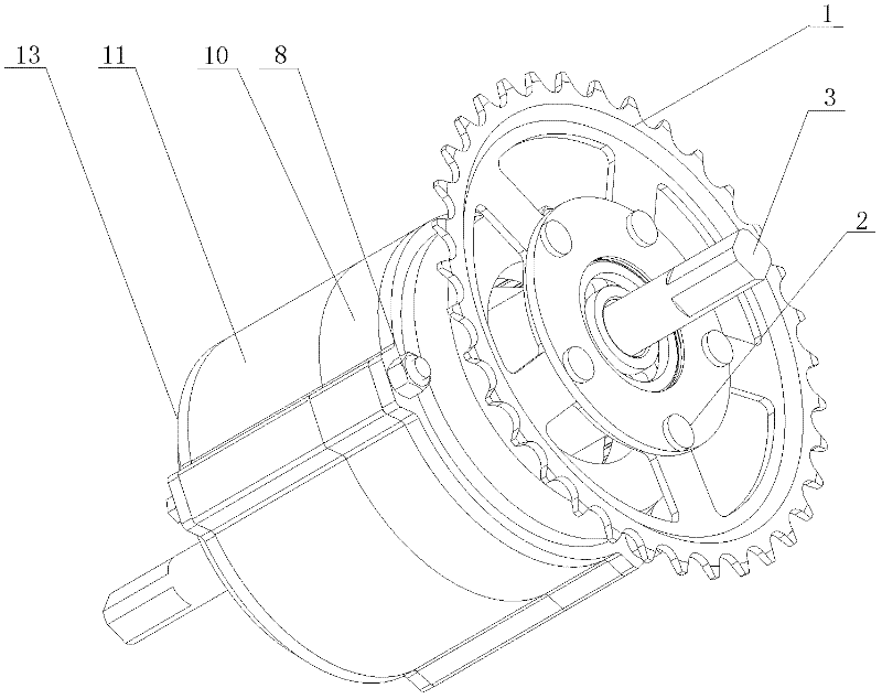 Novel central-positioned motor for electric bicycle
