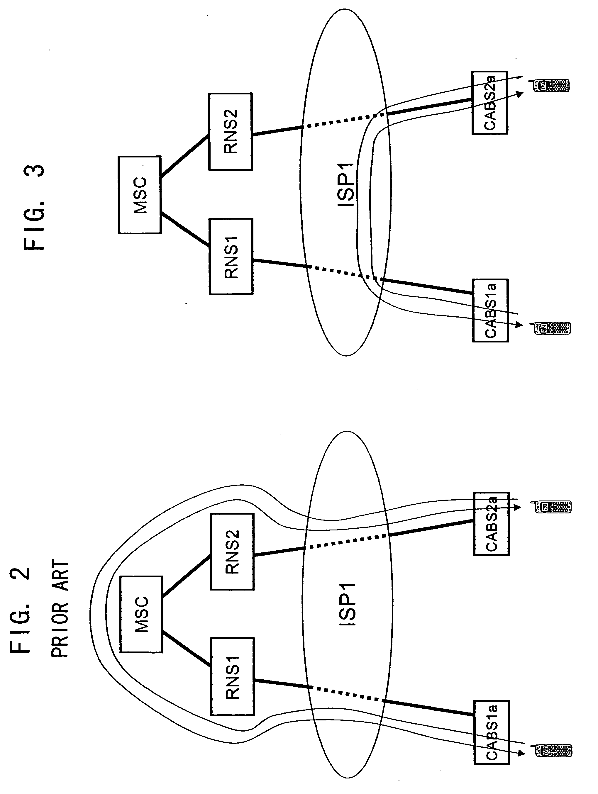 System for establishing data transmission path between mobile phone terminals