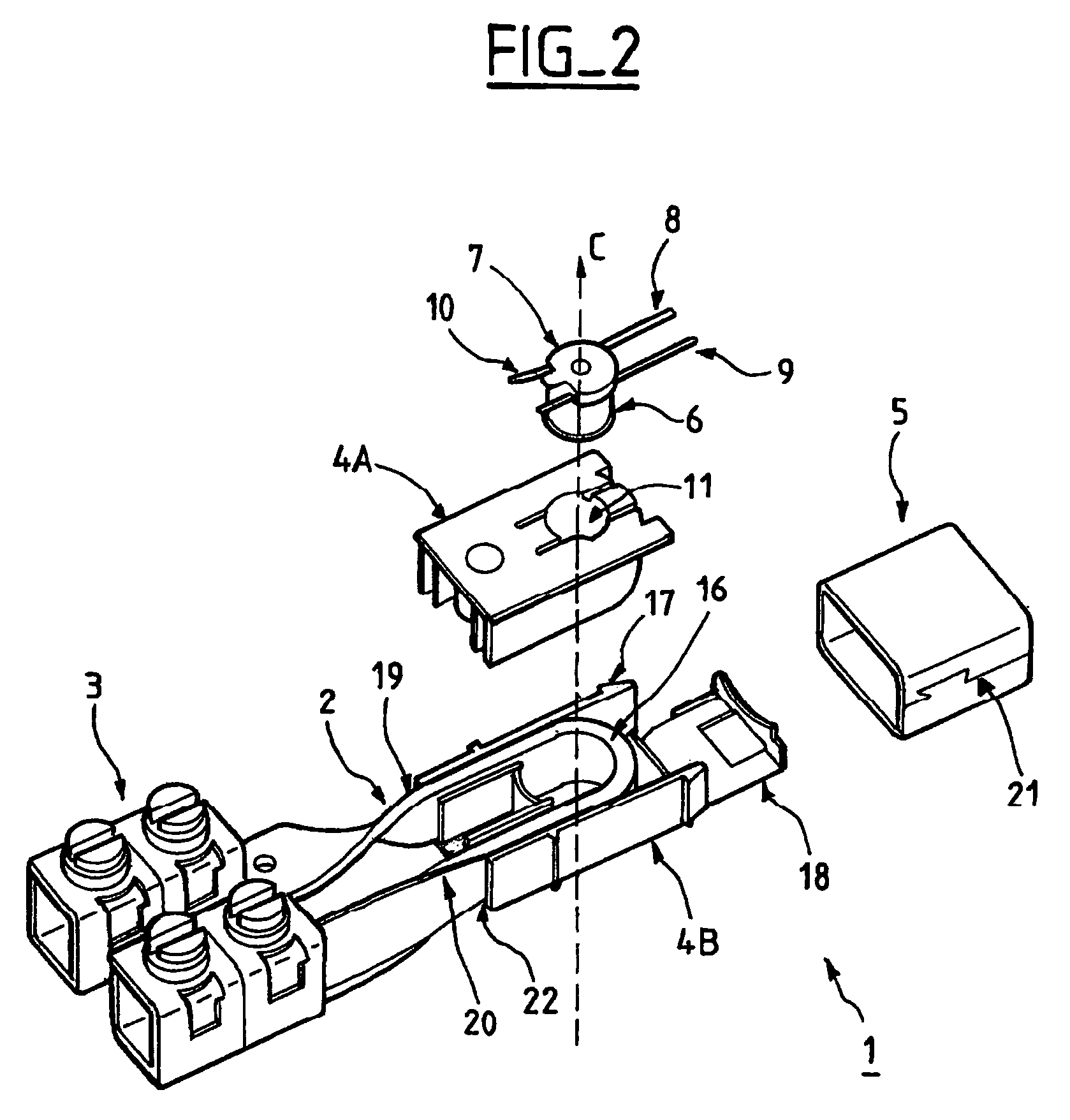 Device for measuring an electric current
