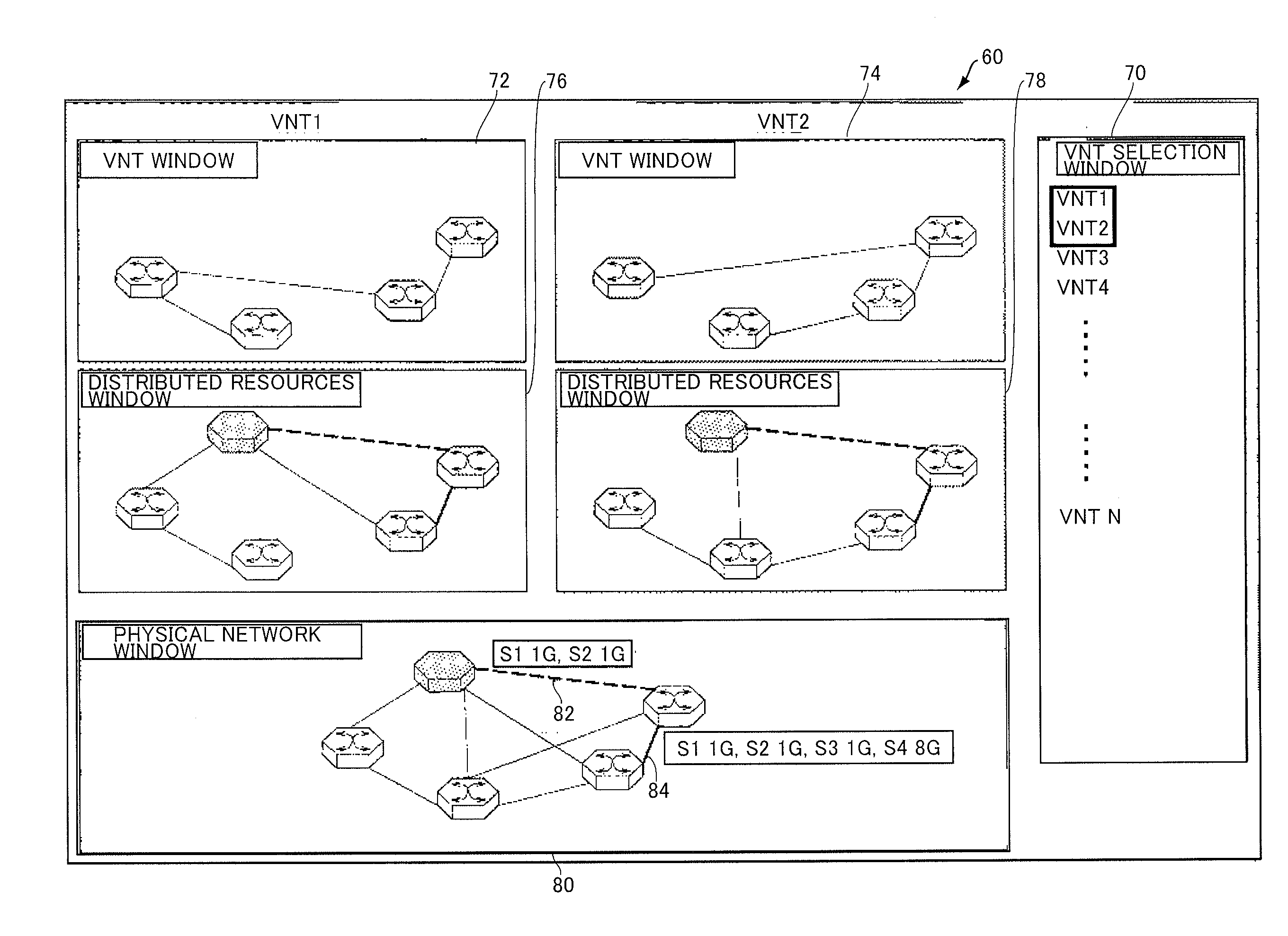 Network configuration and operation visualizing apparatus