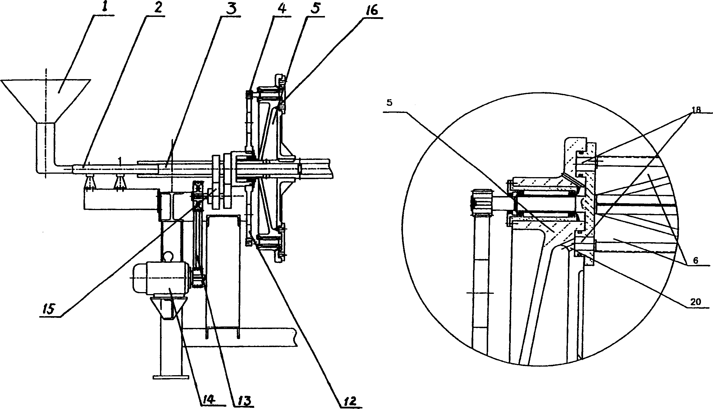 Rotary tapered chute type centrifugal concentrator