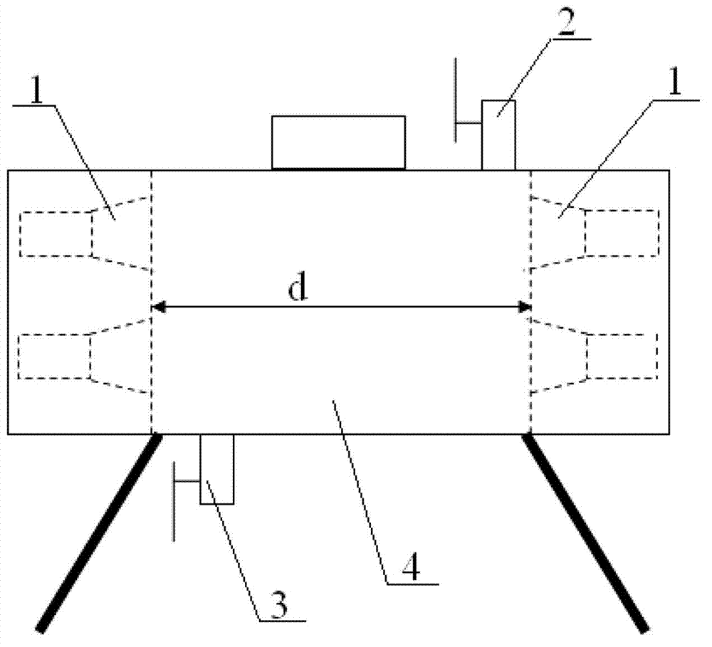 Ultrasonic treatment method and device of oil field sand-containing oil sludge