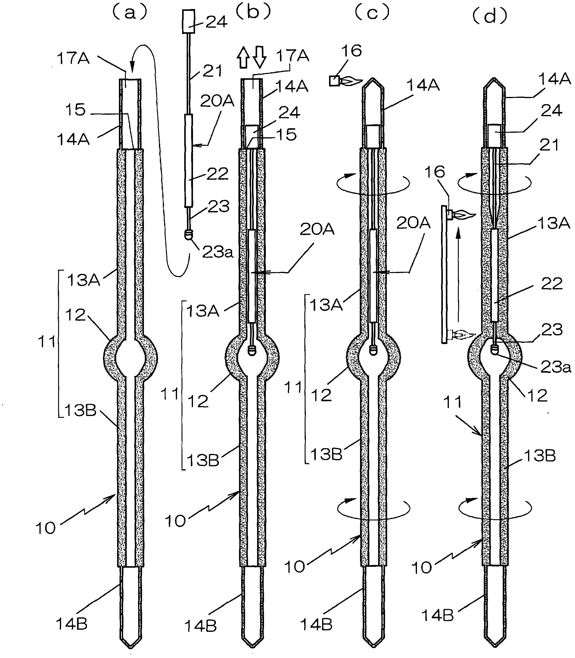 Method of manufacturing lamp and quartz bulb