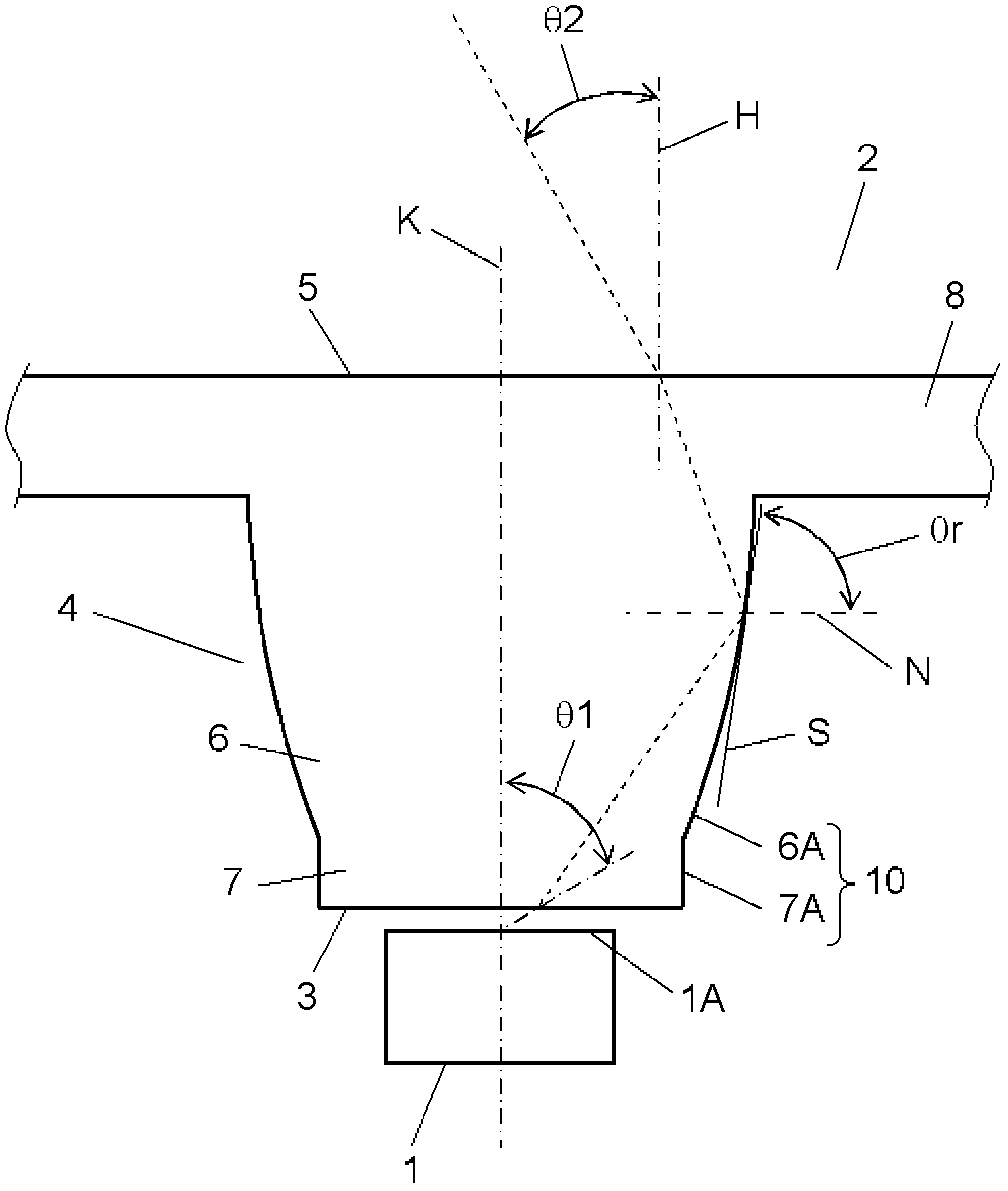 Lens and semiconductor light-emitting element module using same