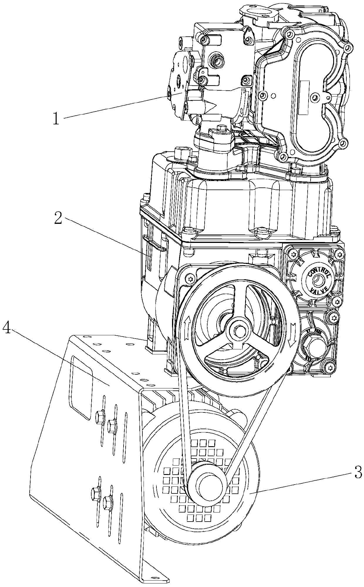 Hydraulic system of oiling machine