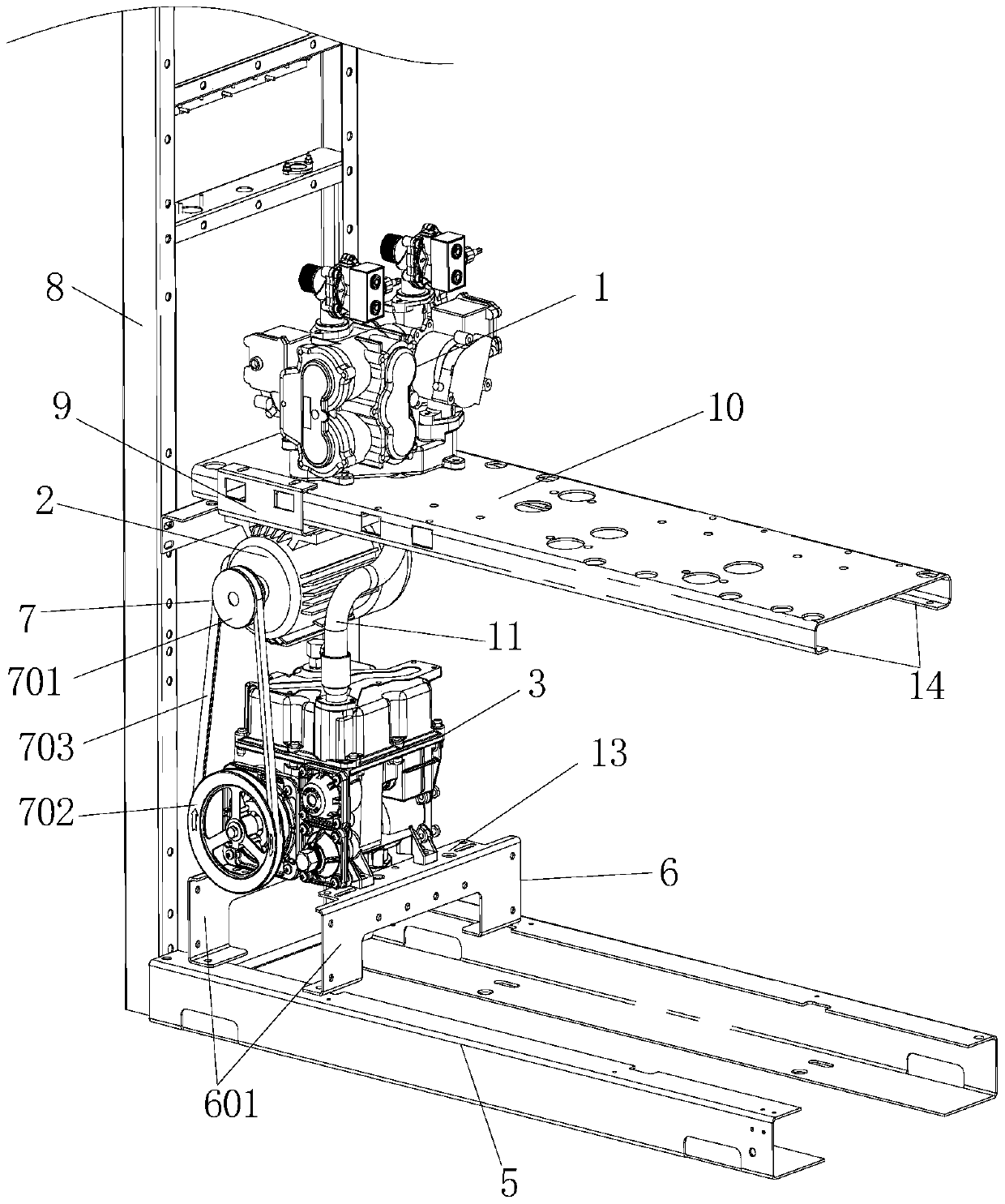 Hydraulic system of oiling machine