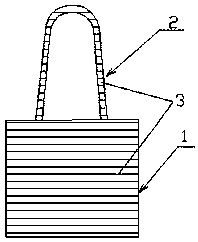 Handbag with bead strings