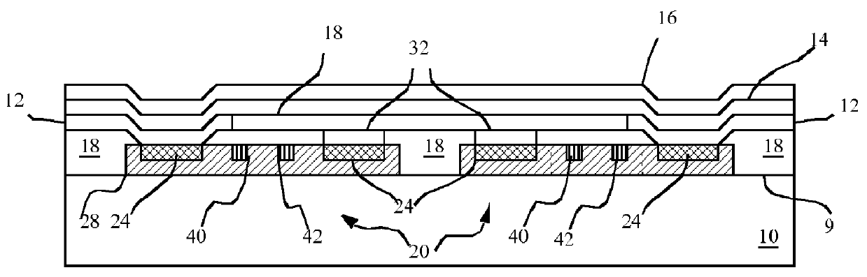 Electroluminescent display device with optically communicating chiplets