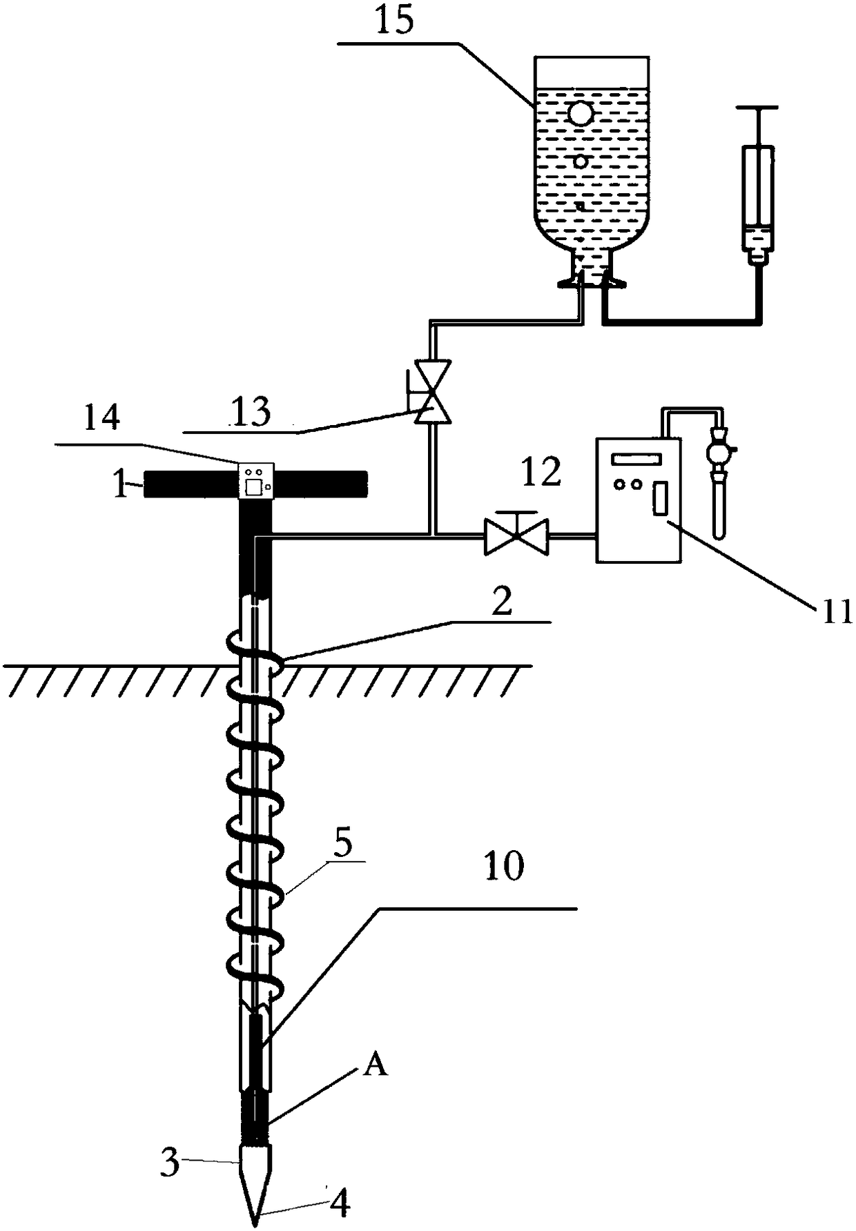 Active type soil-absorbed hydrocarbon sampling drill tool