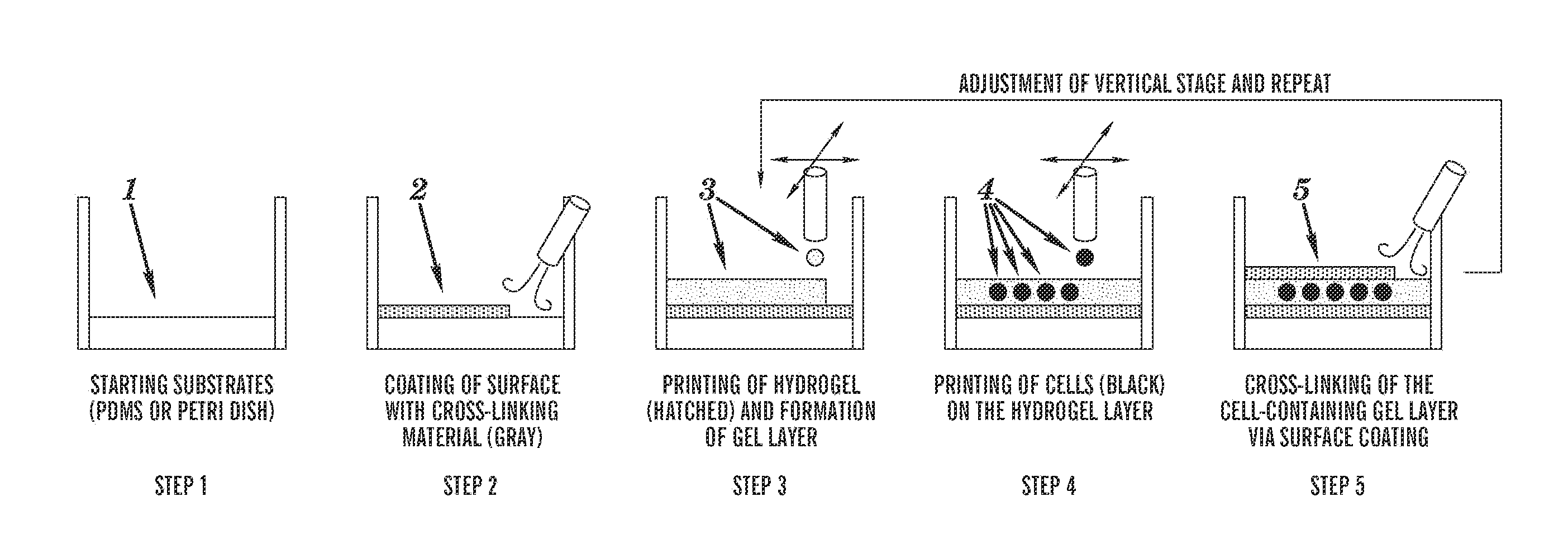 3-dimensional multi-layered hydrogels and methods of making the same