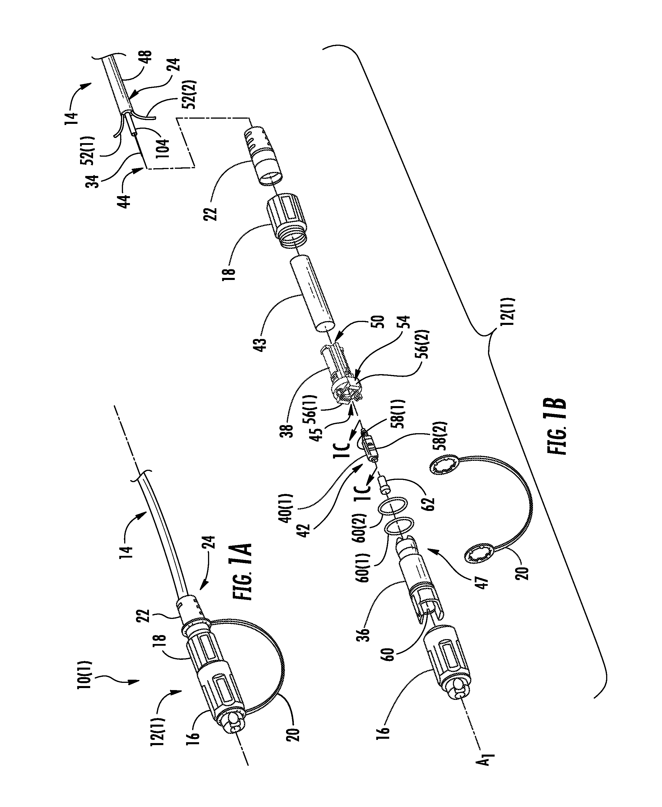 Ferrule holders with an integral lead-in tube employed in fiber optic connector assemblies, and related components, connectors, and methods