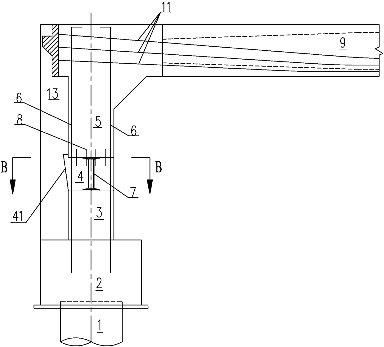 Construction method of integral abutment of jointless bridge and integral abutment