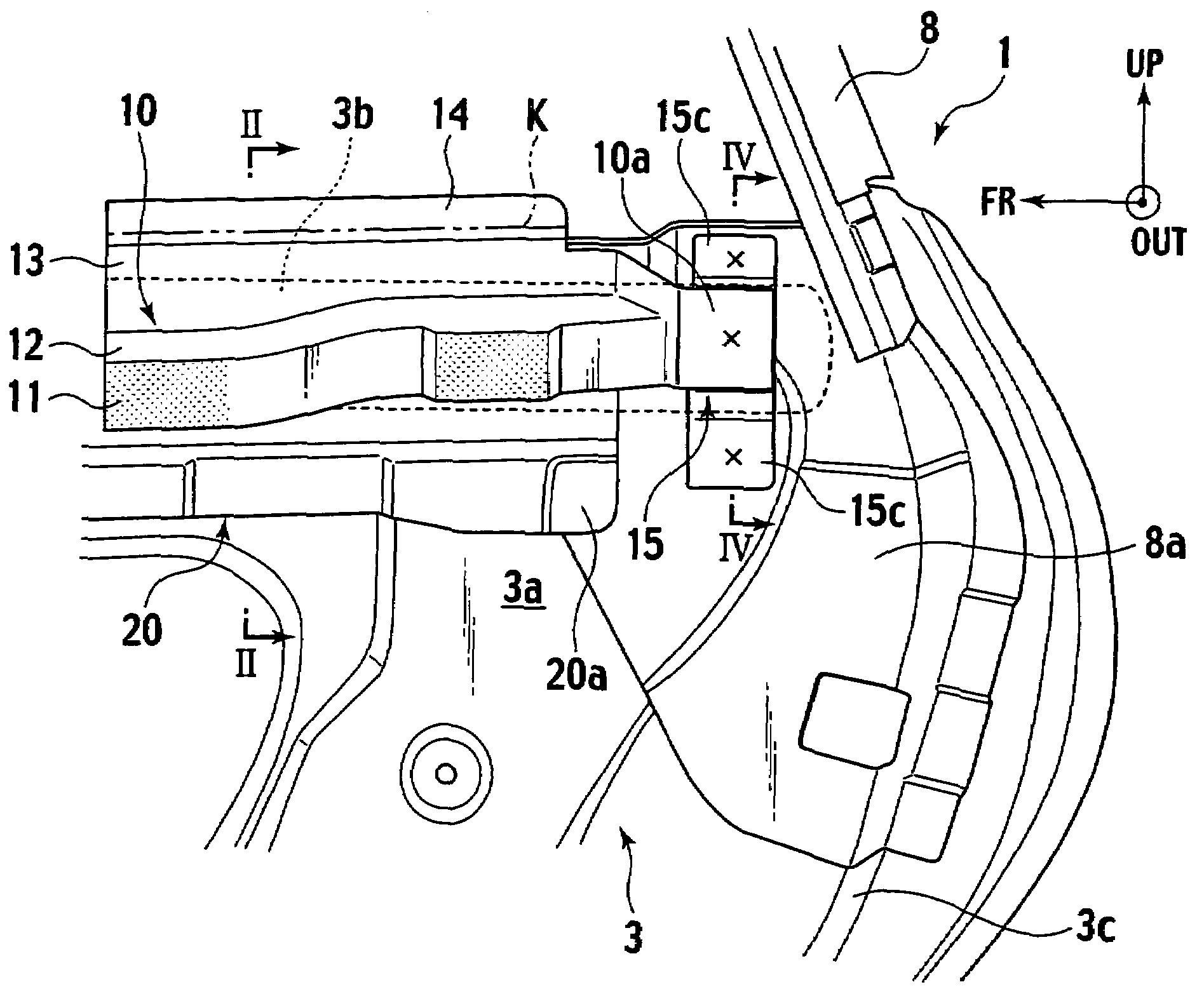 Opening portion structure