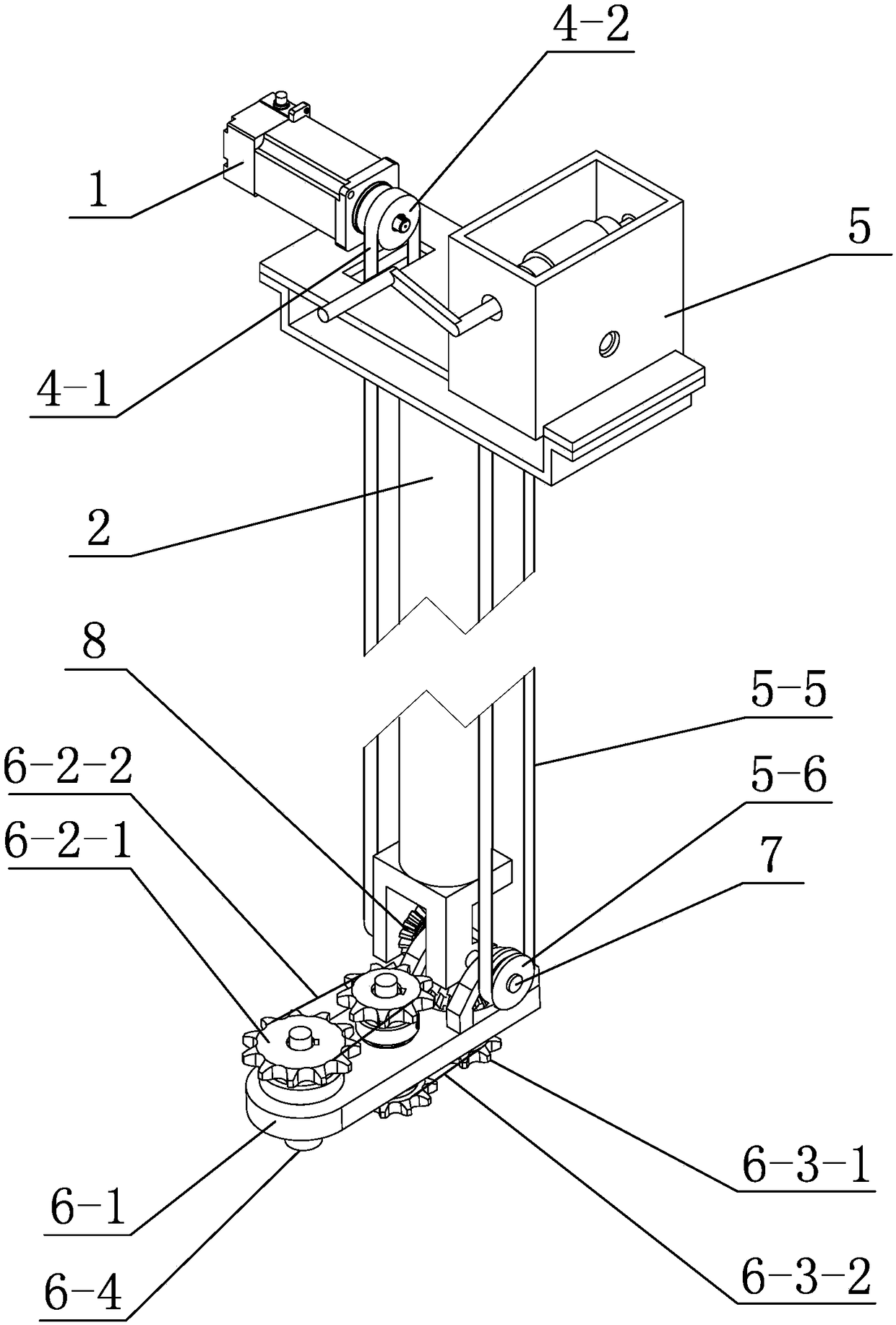 A mechanical arm tooling mechanism for nut assembly in a narrow space