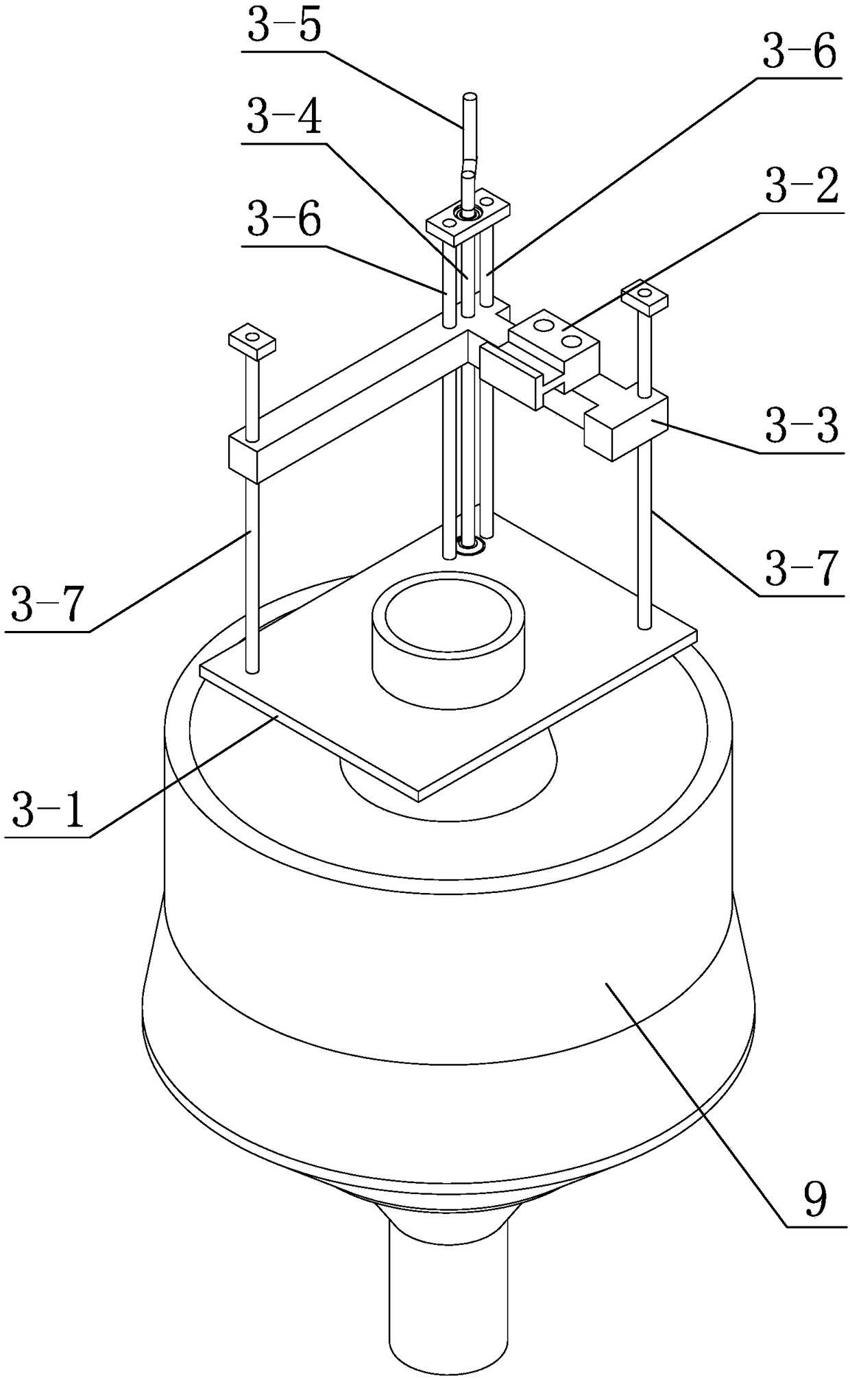 A mechanical arm tooling mechanism for nut assembly in a narrow space