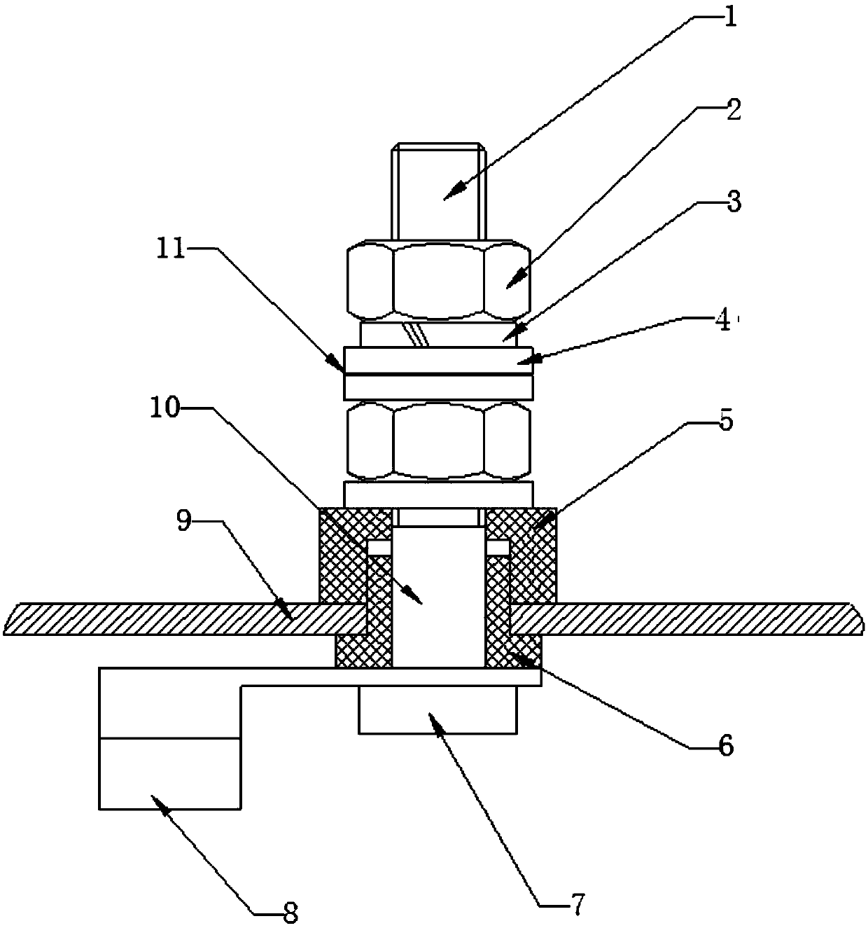 Anti-rotation bolt assembly for conductive use