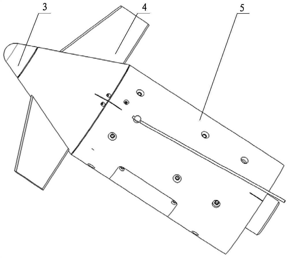 Two-dimensional trajectory correction assembly for aviation guided bomb