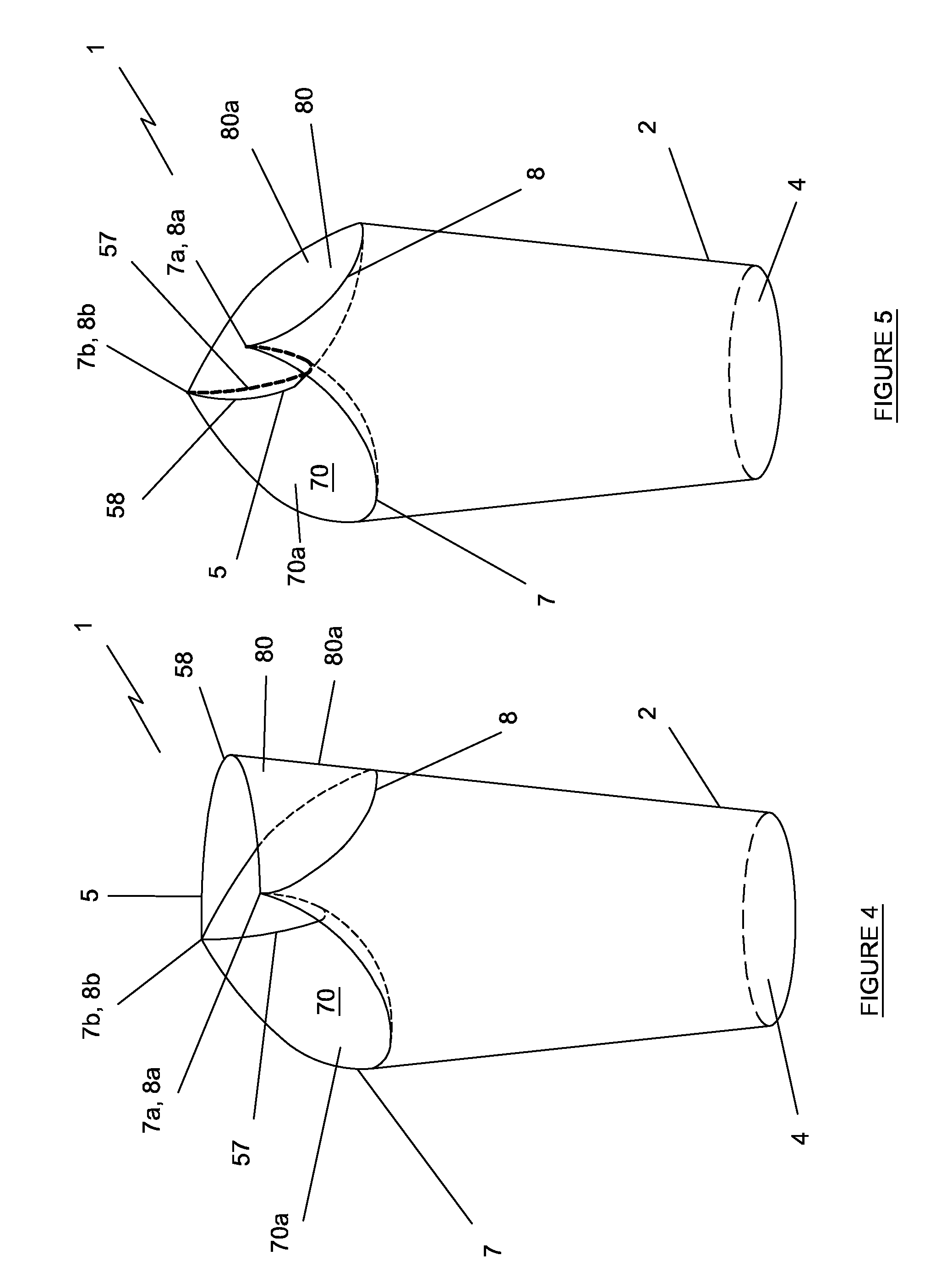 Cup with integral closure flaps