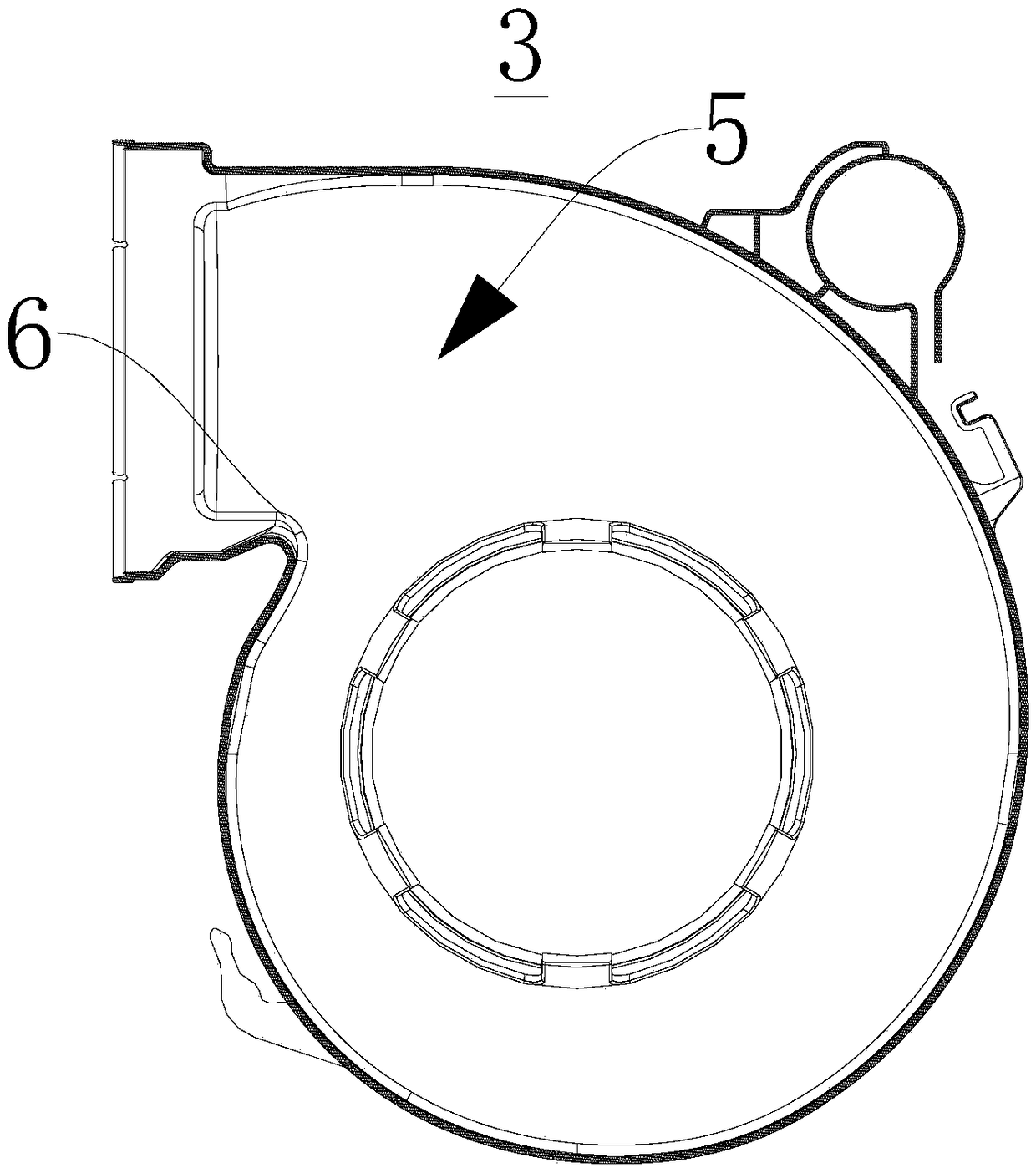 Draught fan structure and air-conditioner