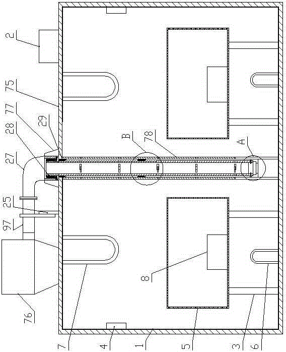 High-temperature-resistance and freezing-resistance test device for concrete