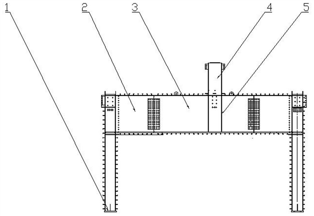 Construction method for adjusting distance between column grids of steel structure
