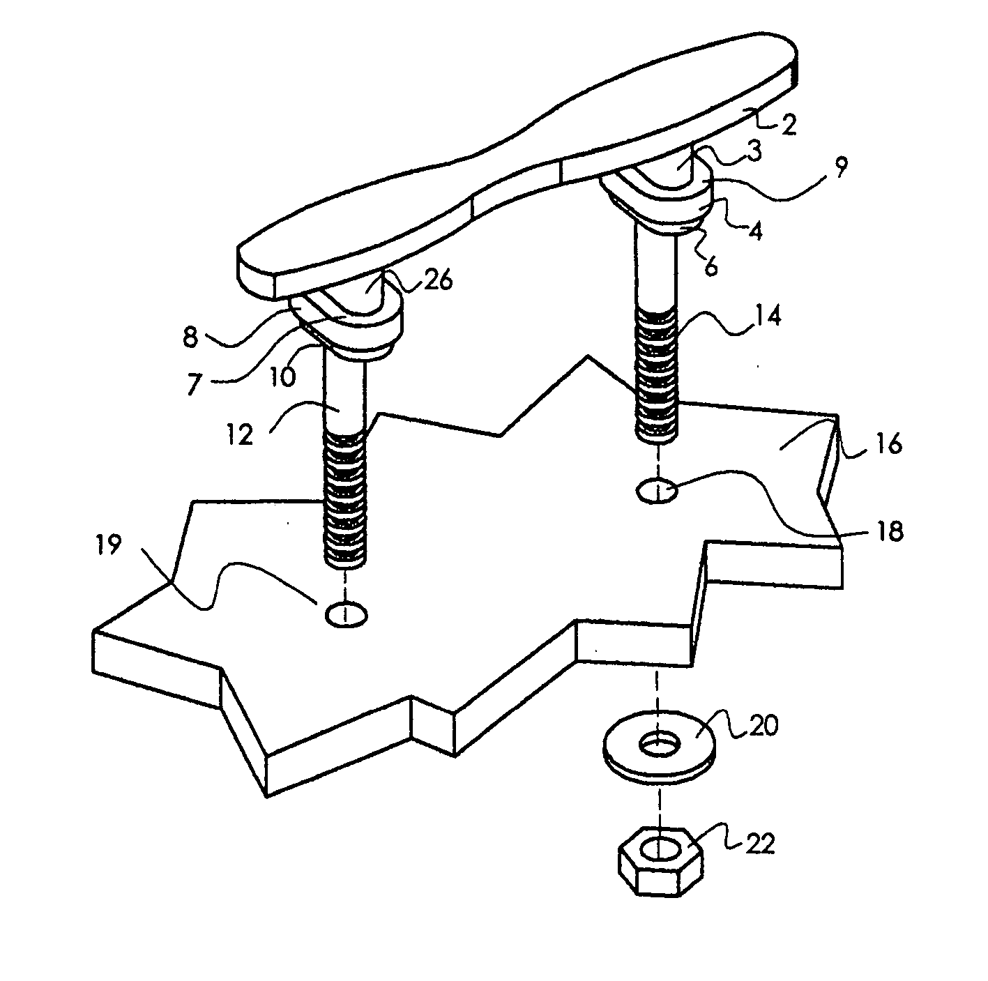 Cleat with gasket