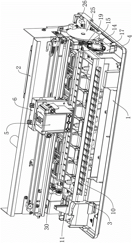 Inkjet printing device for continuous printing media