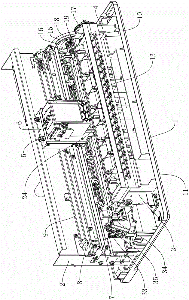 Inkjet printing device for continuous printing media