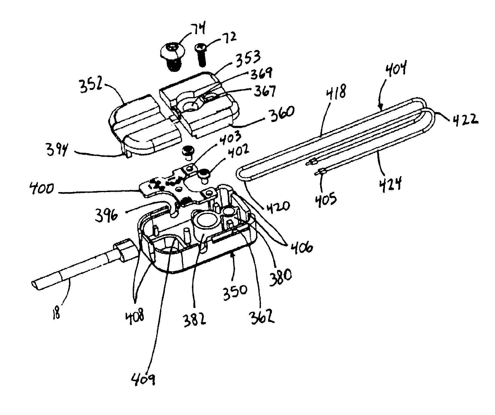 Cable assembly for securing hinged products
