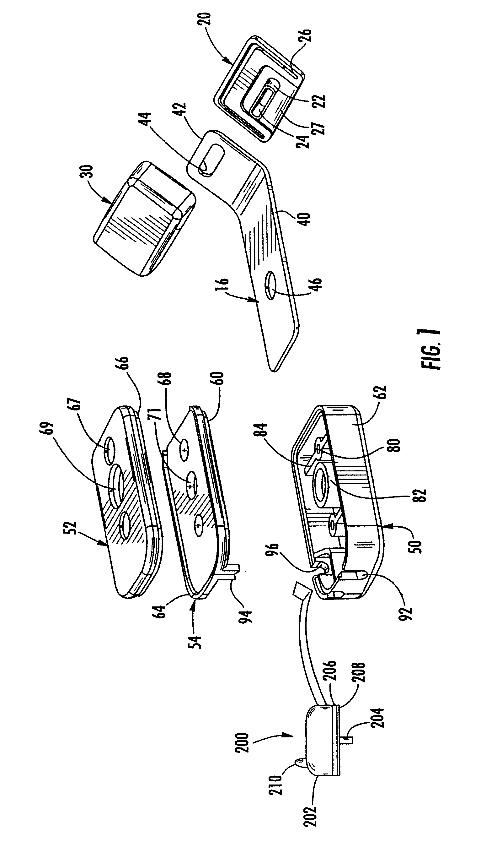 Cable assembly for securing hinged products