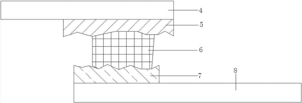 Solar stacked wafer module employing central convergence grid line electrode