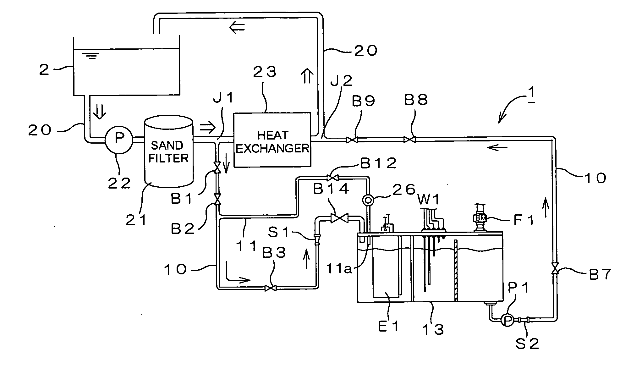 Water treating device