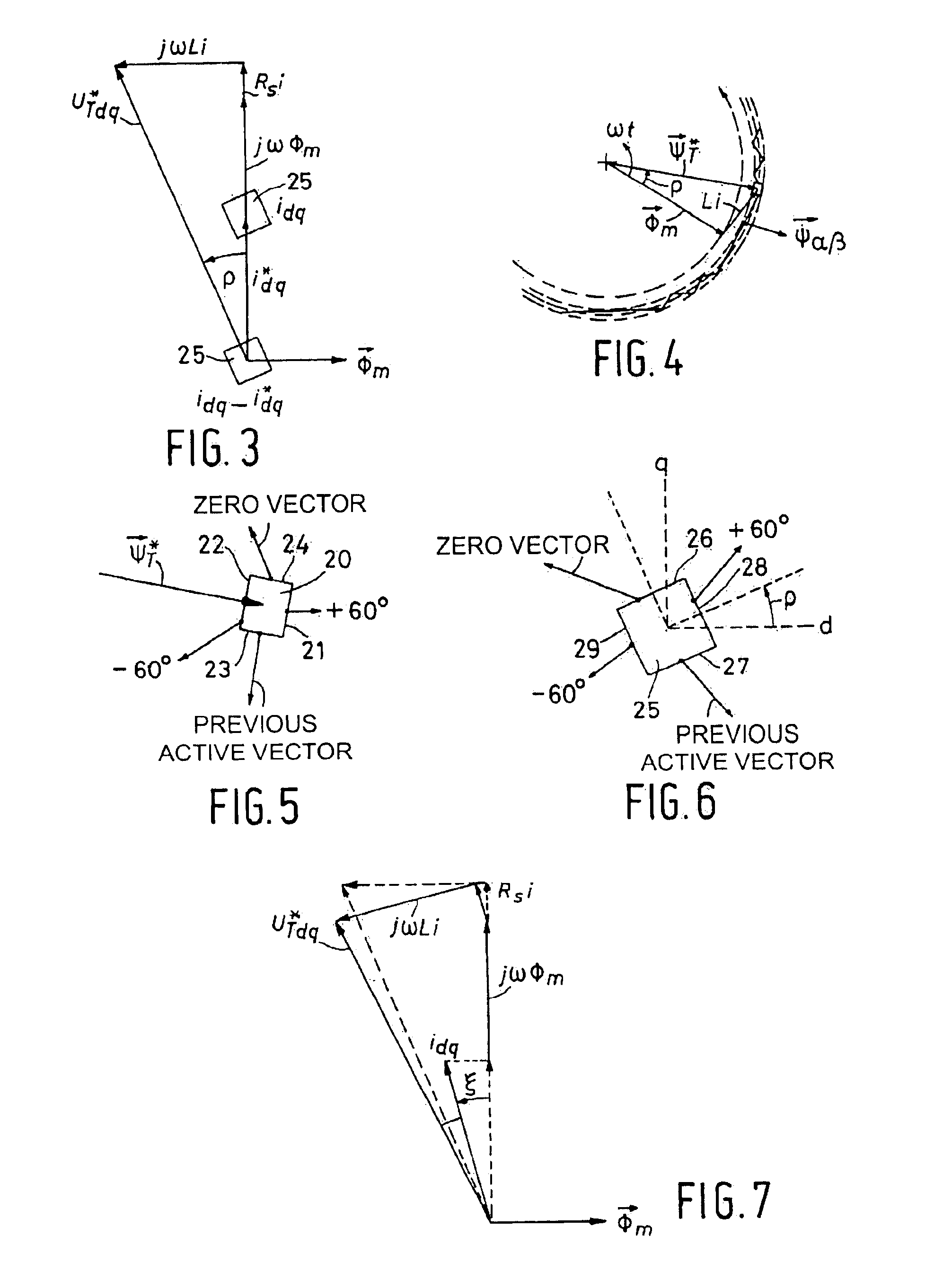 Method and device for controlling an electric load connected to a multiphase switchable DC/AC frequency convertor