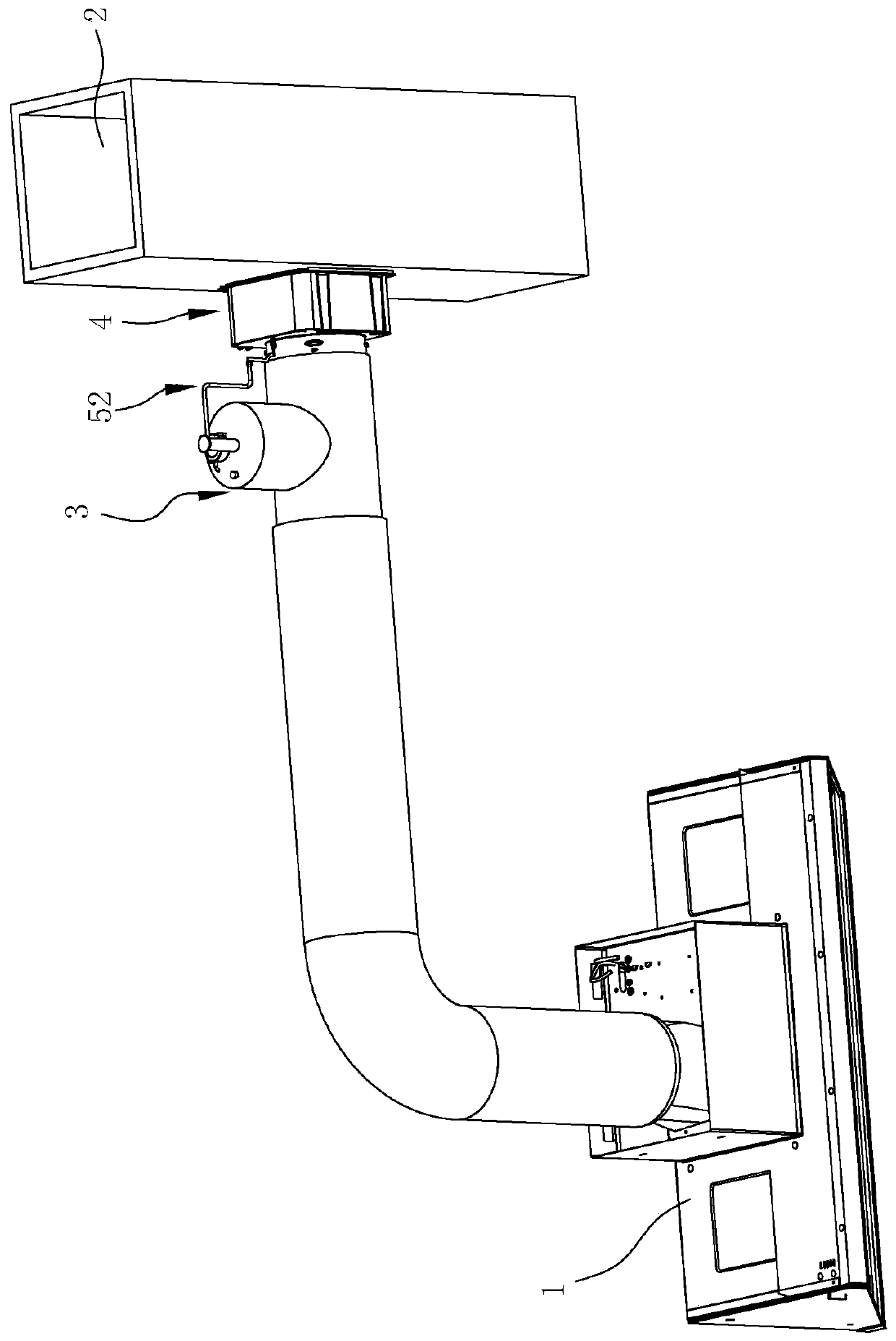 Lampblack buffering mechanism for range hood