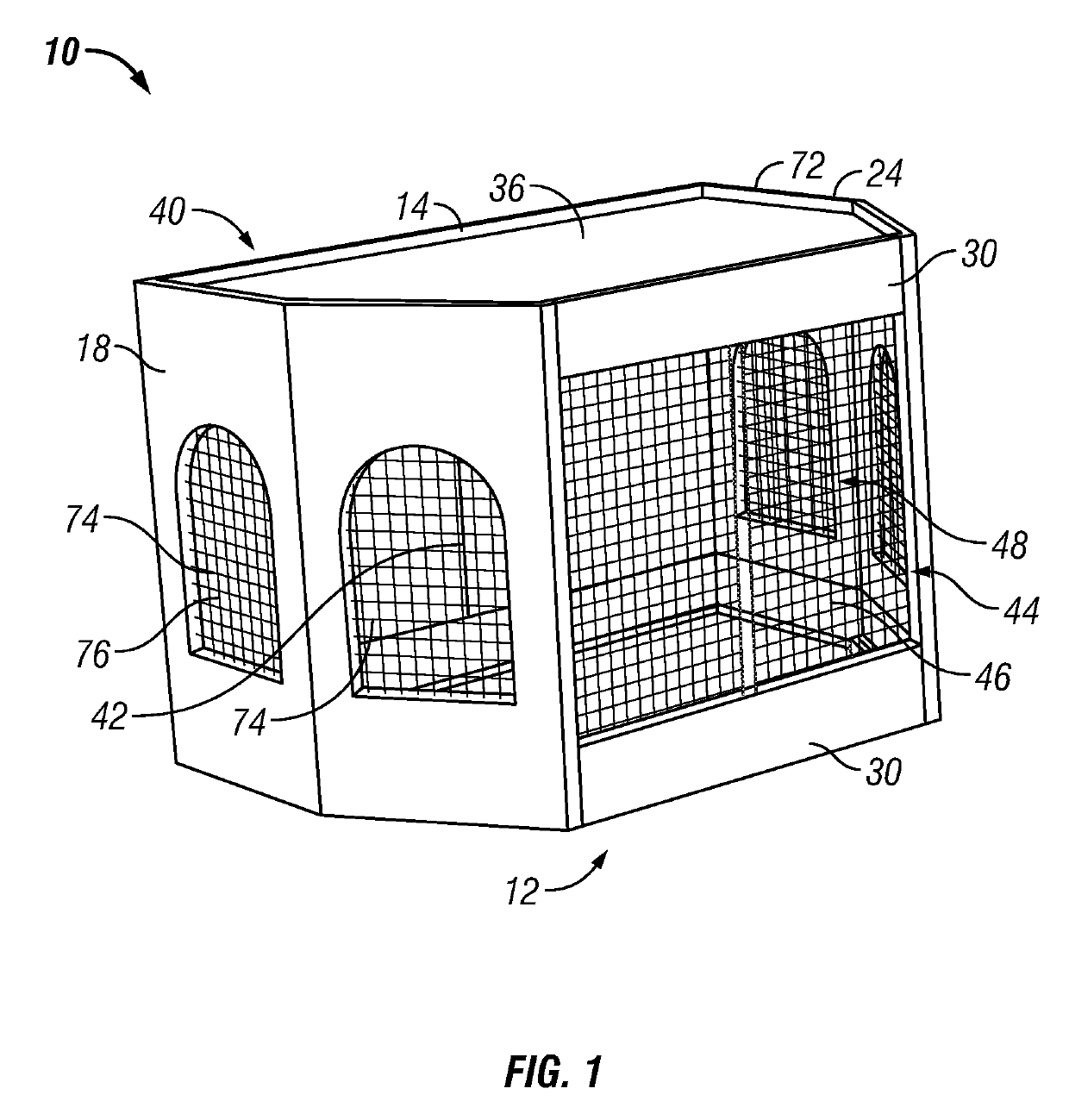 Fold up knock down animal enclosure