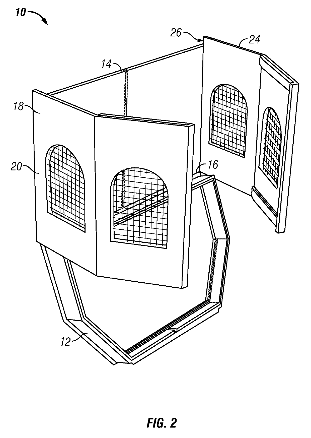 Fold up knock down animal enclosure