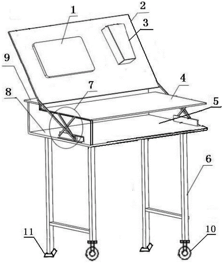 Desk applicable to electronic learning tools