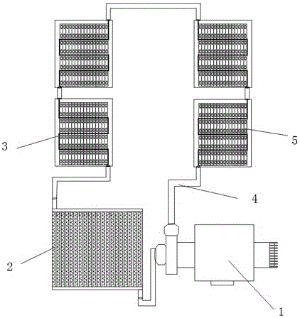 Radiating system and radiating method for lithium ion battery pack