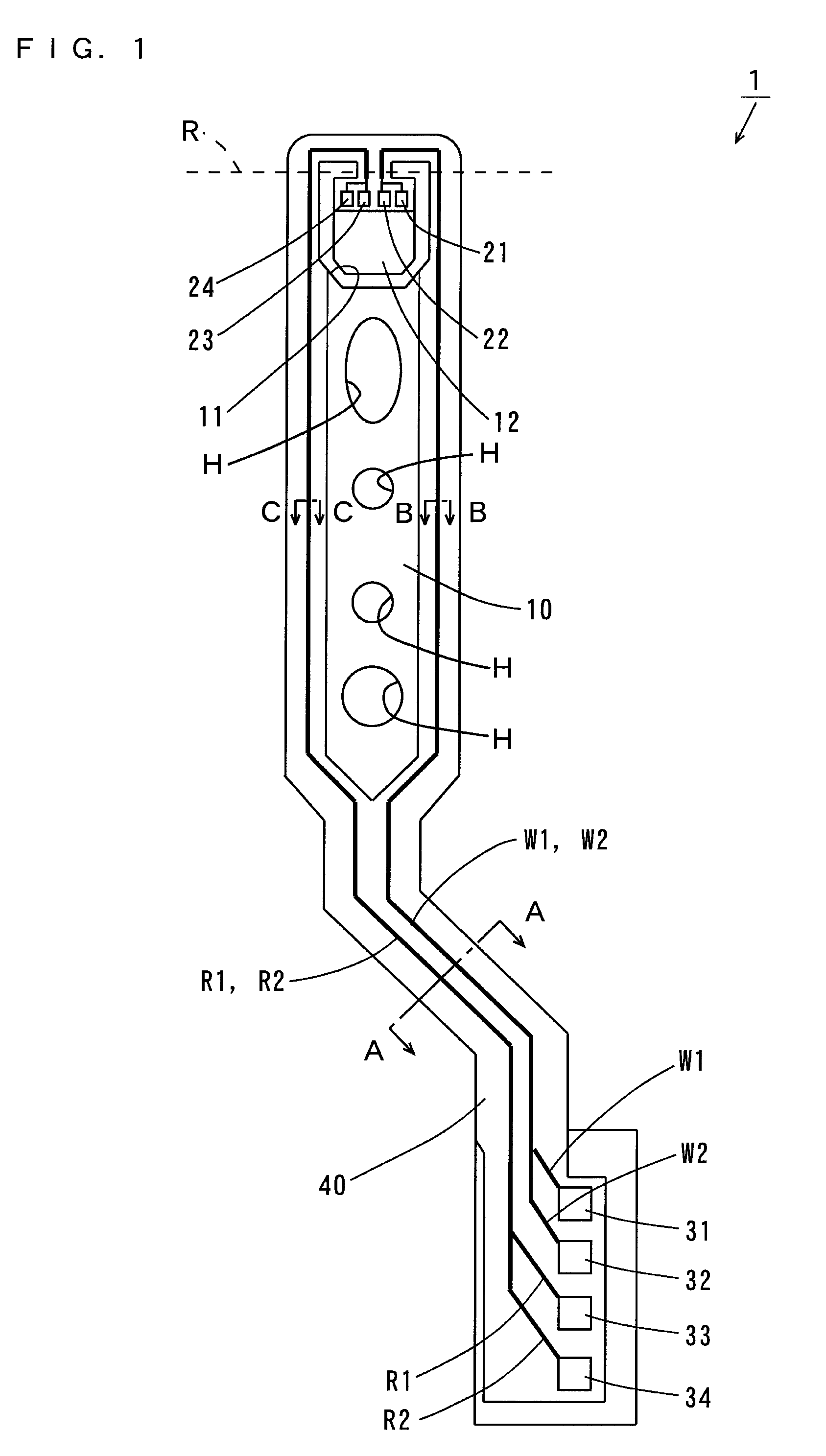 Multi-layered printed circuit board with a conductive substrate and three insulating layers with wiring and ground traces