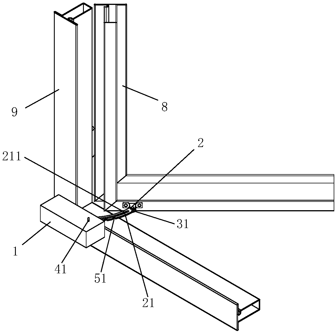 Door-window closing device and door-window both having automatic locking function