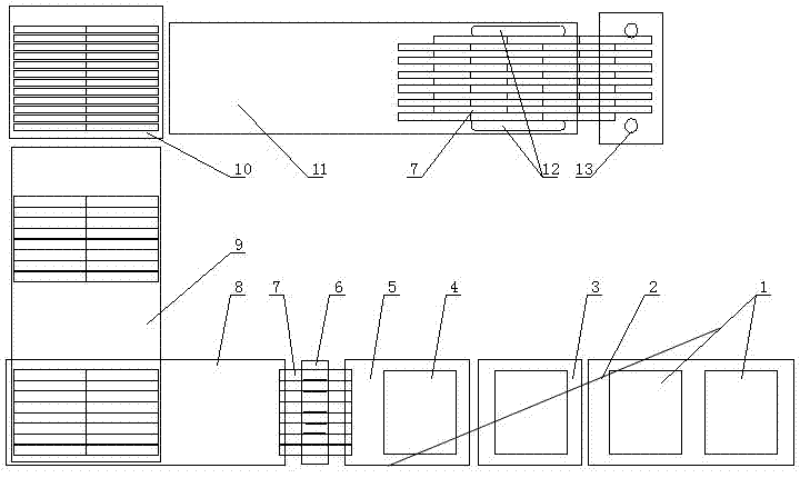 Rock wool or glass wool preprocessing device and method in the sandwich panel production process